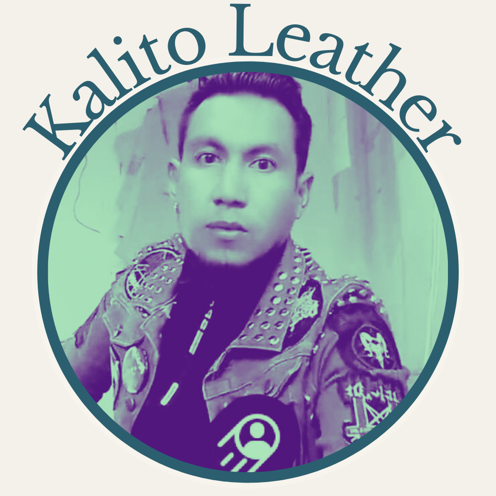 Circular logo with a vintage-style portrait and 'Kalito Leather' text.